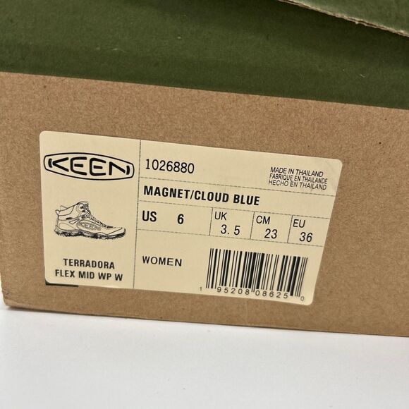 NWT KEEN Terradora Flex Mid WP Shoes Grey Lace-Up Ankle Height Hiking - Picture 9 of 9